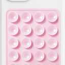 AZXYI Silicone Suction Phone Case Mount, Silicon Adhesive Suction Cup Phone Mount, Non Slip Sticky Phone Grip for Cellphone, Strong Grip Holder for Selfies and Videos (Light Pink)