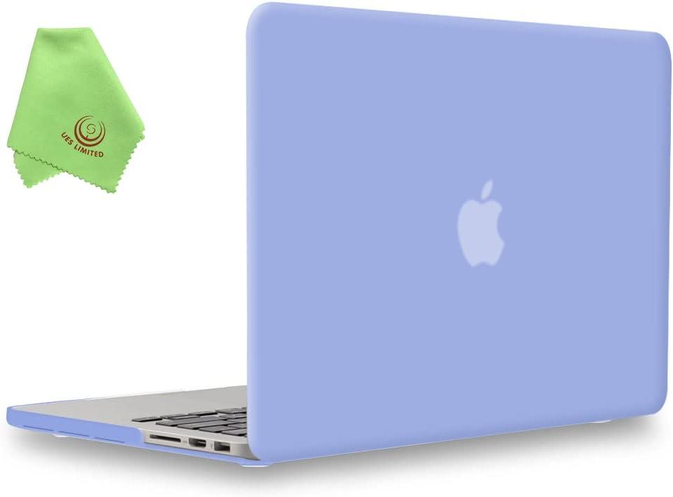 UESWILL Smooth Matte Hard Case Cover Compatible with MacBook Pro (Retina, 15-inch, Mid 2012 to Mid 2015), Model A1398, NO CD ROM, NO Touch Bar, Serenity Blue