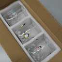 Whaline 3Pcs Christmas Icon Juice Glass 14 Oz Wine Glass Stemless Snowman Snowflake Penguin Cocktail Drinking Cups for Winter Xmas Home Party Favors Supplies