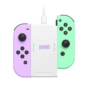 IINE Joy-con Charging Grip Compatible with Switch/Oled/Lite, H-Shaped Holder for Switch Joy-Con, Portable Joy-con Charging Grip with 1PC Charging Cable