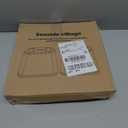 Rectangle Lamp Shades Set of 2, 10.5" x 10"x 13" Medium Cut Corner Beige Lampshades Natural Linen Hand Crafted, Include 2 Pack Lamp Harps, Suitable for E26 Base and Saddle Base, Easy Assembly Required