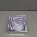 6 Pcs White Acrylic Boxes for Display as Buffet Risers and Stands, Food Risers for Party, Table, including 8", 7", 6", 5", 4", 3" (Small, 6Pcs, White)