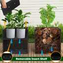 Metal Rectangular Planter Box 24" L x 10" W x 24" H Metal Planter Box All-Weather Use with Drainage Holes for Patio,Porch,Garden (Black, 24 * 10 * 24)