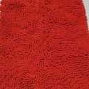 GORILLA GRIP Bath Rug Mat, Thick Soft Absorbent Chenille, Quick Dry Microfiber Mats, Rubber Backing Machine Washable Shower Floor Rugs, Bathmat Runner, Bathroom Home Decor Accessories, 24x17, Red