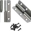 uxcell 2Pcs Left Handed Lift Off Hinges, Black Iron, 2" Detachable, Quiet & Smooth Rotation