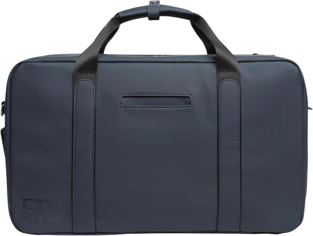 The FTL Pro Mens Travel Bag - 30L Premium Work to Gym Weekender Duffel with Garment Bag, Shoe Space & 18" Laptop Sleeve - Organized Athletic Business Carry On Hybrid, Fits Under Airplane Seat - Blue, Medium to Large