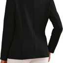 Ahlaray Women's Blazer Business Casual Lapel Collar Long Sleeve Open Front Work Office Suit Jacket Blazer, S-XL (Black, M)