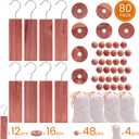 Homode Cedar Blocks for Clothes Storage, Cedar Chips for Closets and Drawers, Aromatic Cedar Wood Balls and Cedar Sachets, Cedar Closet Freshener, 80 Pack
