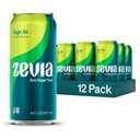 Zevia Zero Sugar Soda, Ginger Ale, 16 oz Cans (12-Pack) Naturally Sweetened, Non-GMO Project Verified, Gluten-Free, Vegan, BB: 04/02/2027