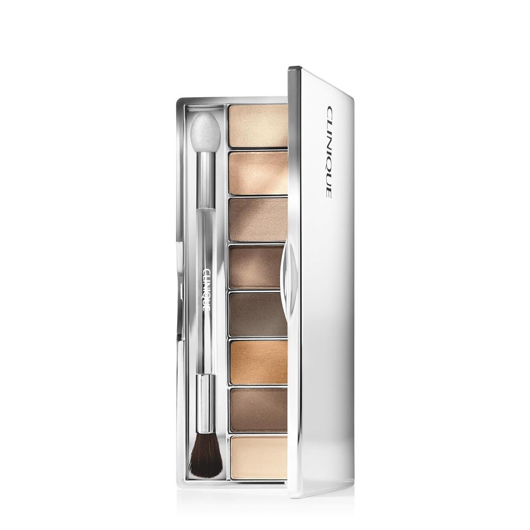 Clinique All About Shadow Eye Shadow Palette, 8 Silky + Buildable Shades | Black Honey, Pink and Nude Honey | Safe For Sensitive Eyes