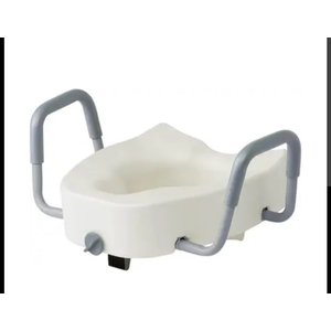 Medline Locking Raised Toilet Seat With Adjustable Comfort Handles 300lb