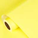 LeZakaa Lemon Wrapping Paper Roll - Fluorescent Neon Yellow Solid Color Paper for Birthday, Valentine's, Mother's Day, Holiday - 17 inches x 32.8 Feet (47.23 sq.ft.)