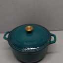 Mueller DuraCast 6 Quart Enameled Cast Iron Dutch Oven Pot with Lid, Heavy-Duty, Oven Safe up to 500 F & Across All Cooktops, Wedding Registry Ideas & Gifts, Emerald
