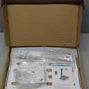 Universal Projector Ceiling Mount with Tray, Projector Mount Hidden Cable Routing, Height Adjustable up to 22.8 inches, Holds up to 11 lbs, Ideal for Home Theater and Office - White