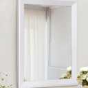 AAZZKANG Rectangular Wall Mirror Decorative Wood Framed Mirrors Large 20"x16" for Farmhouse Bedroom Bathroom Living Room Entryway Hanging Home Decor