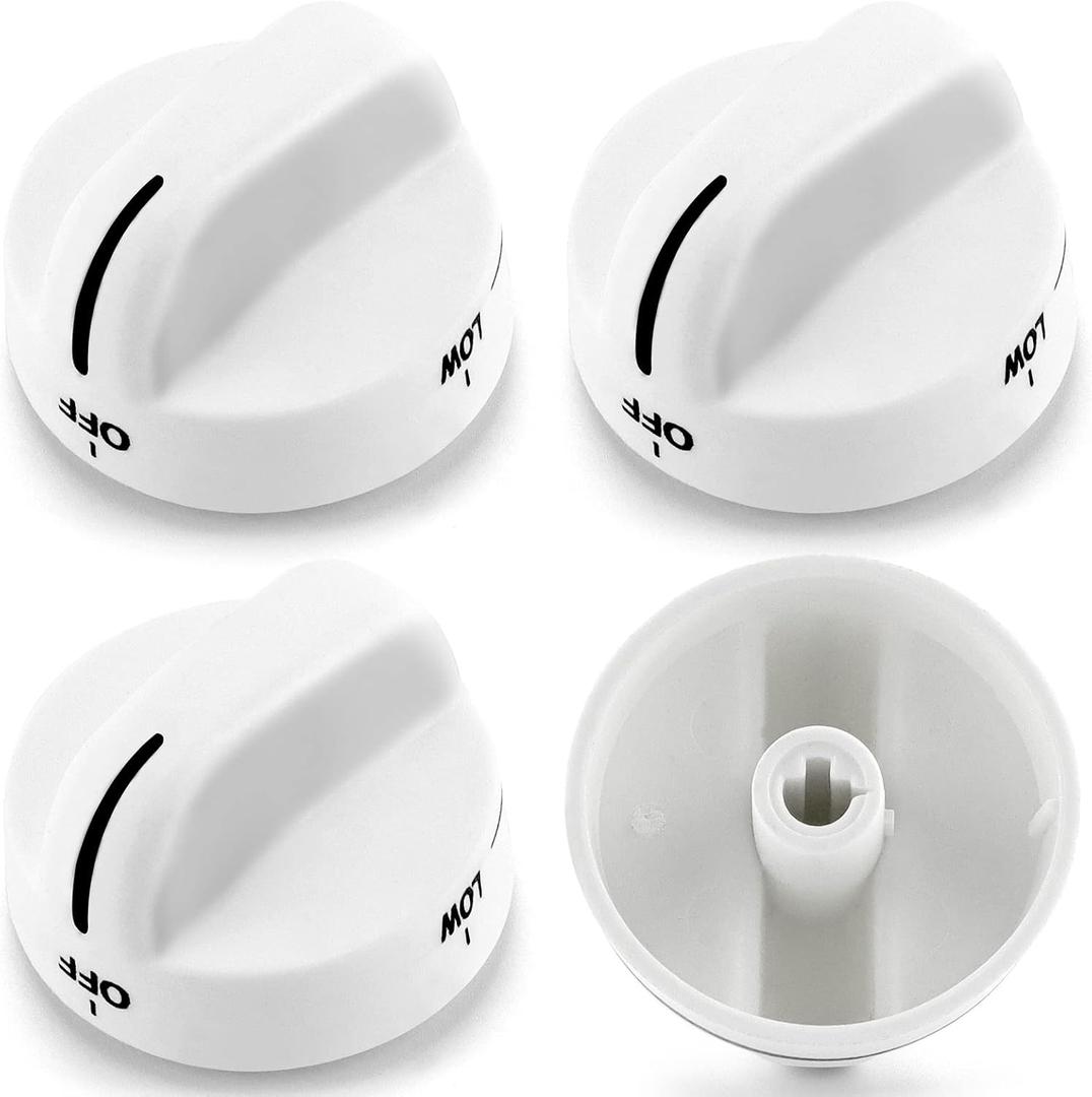 AMI PARTS Surface Burner Knob Gas Stove Knob 8273104 Control Knob Replacement Parts Compatible with Whirlpool Stove/Ranges - Replaces WP8273104 PS393679-4 Pack