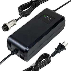 YZPOWER 67.2V 3Amps Lithium Battery Charger for 60v 16S li-ion Battery Pack with 12mm(0.47in) Connector,60v Lithium Power Charger Adapter