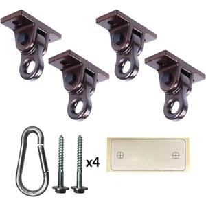 ABUSA Heavy Duty Bronze Swing Hangers Screws Bolts Included Over 5000 lb Capacity Playground Porch Yoga Seat Trapeze Wooden Sets Indoor Outdoor (4 Pack)