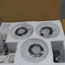 JERANDO Modern Semi Flush Mount Ceiling Light, 3-Light Glass Globe Ceiling Light Fixture, Matte Black Mid Century Sputnik Chandelier for Living Room, Bedroom, Hallway, Kitchen (Blub Included)