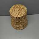 Boho Wicker Trash Can with Lid,Waterproof Bathroom Trash Can Hand Woven Wicker Waste Baskets for Kitchen Office Bedroom (3Gallons)