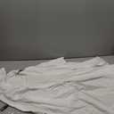 QOSOQ Men's Cotton Linen Shirts Short Sleeve Casual Sweatshirts Button Down Summer Beach Wedding Shirts with Hoodies (3X-Large, White)