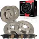 Torchbeam Front and Rear OE Brake Rotors & Ceramic Brake Pads Replacement for Ford 2013-2017 2019 Fusion 2.5L, 2014-2017 2019 Fusion 1.5T, 2013-2017 2019 Fusion 2.0T, 2013-2019 Fusion 2.0L,BK91009006