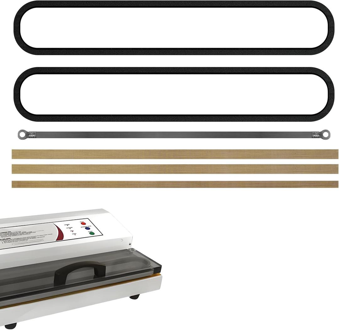 Maintenance Kit compatible with Weston Pro2100, Pro2200, Pro2300 Vacuum Sealers  Includes 2 Rubber Seals, 3 PTFE Covers, and Heat Wire