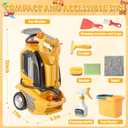 Arrowbash Kids Pressure Washer Clean Car Wash Power Washer with Cleaning Kit, Manual Pressure Adjustable Water Gun Spray, Pretend Tools Role Playing Cleaning Birthdays Gift for Boys Girls