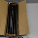 Curtain Rods for Windows 48 to 84 Inch(4-7 Feet),Black 1'' Diameter Drapery Rods with End Cap Style Design,Modern Adjustable Heavy Duty Curtain Rod,Size:36''-88''