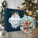 3 x Funny Christmas Ornament 2025, Friend Ornament  Cheers to 2026 Time to Get Blitzened Party Ornament  Humorous Tree Decoration for Adults, Friends, Holiday Parties, White Elephant Gift