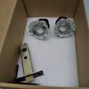 Glass Door Knobs Interior with Lock, Vintage Privacy Crystal Door Knobs for Bedroom Bathroom, Matte Black