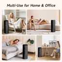 Afloia Humidifier and Air Purifier in One, Air Purifier and Evaporative Humidifier Combo for Home, 24dB Quiet Air Cleaner Remove Pets Dust Dander Hair Allergy Pollen Smoke Smell for Room, Black