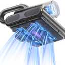 Dual Brush-Roll Mattress Vacuum Cleaner with 25KPa High Suction, UV-C Light, 140°F Heating & Triple HEPA Filter [Allergens & Pet Hair Removal] Handheld Bed Vacuum for Couch, Quilt, Mattress, Crib