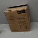 EUHOMY Nugget Ice Maker Countertop with Handle, Ready in 6 Mins, 34lbs Per Day, Removable Top Cover, Auto-Cleaning, Portable Sonic Ice Maker with Basket and Scoop, for Home/Party/RV/Camping (Black)