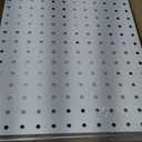 Spampur Peg Board, 4 Pack Metal PegBoard Organizer with Accessories, White Pegboard Panels with 50 Pcs Hooks and Baskets, Wall Organizer for Office, Craft Room Organization, Garage, Sewing Room