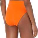 Amazon Essentials Women's High Waist High Leg Bikini Bottom (Orange)