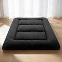 DUMOS Japanese Floor Mattress Twin Size, Futon Mattress Foldable with Removable Washable Cover, Portable Roll Up Tatami Mat for Kids Room, Dorm, Sleepovers and Solo Sleeper, Black