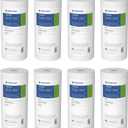 Pentair Pentek DGD-2501 Big Blue Water Filter, 10-Inch Whole House Sediment Filter Cartridge Replacement, Dual-Gradient Density Spun Polypropylene, 10" x 4.5", 1 Micron, Pack of 8