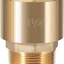 1-1/4 Inch Check Valve for Well Pump, Lead-Free Brass, One-Way Backflow Prevention, 1.25" NPT Male Inlet  1.25" FNPT Female Outlet