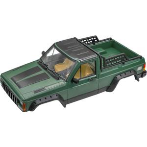 1/10 RC Crawler Hard Body Shell Kit - 313mm Wheelbase Cherokee Body for Axial SCX10, SCX10 II 90046, 90047 & TRX4 Kits (Pickup-Green)