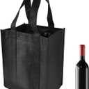TIESOME 6 Bottle Wine Carrier Tote, Non-Woven Wine Bags Reusable Wine Travel Bag Portable Carrier Wine Bottle Holder Bag Wine Gift Bag with Carry Handle for Travel Camping Picnic Wine Lover