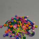 42 Pcs Double Balls Hair Ties, Colorful Hair Balls for Girls Hairs, Ball Bubble Ponytail Holders Hairs Elastics Collection(7Colors)