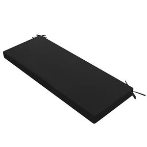 Summsun Outdoor Bench Cushion: Waterproof and Fade Resistant Patio Furniture Cushions - Non-Slip Bench Pad Cushion with Removable Cover for Garden Swing Porch Sofa Settee, 48x 18 Inch, Black
