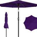 AreShark 9 FT Patio Umbrella for Outdoor, Outdoor Table Umbrella with Push Button Tilt and Crank, Outdoor Patio Umbrellas with 8 Sturdy Ribs for Market, Garden, Pool (Purple)