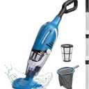Enhulk Cordless Pool Vacuum with Pool Net, Upgraded 80 Mins Runtime, 18.5 GPM Powerful Suction, 76.8'' Telescopic Pole, 1 Filters, Handheld Pool Cleaner for Above Ground & Inground Pools, PC40