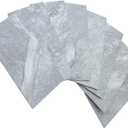 AULIGET 100-Piece Peel and Stick Backsplash Wall Tiles, 3" x 6" PVC Grey Marble Faux Stick on Tiles for Backsplash Kitchen, Bathroom, Laundry Room, Camper, Fireplace