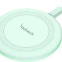 Yootech Wireless Charger,10W Max Wireless Charging Pad Compatible with iPhone 17/17 Pro/17 Pro Max/Air/16/15/14/13/SE 2022/12/11,Samsung Galaxy S25/S24/S23,for AirPods Pro 3(No AC Adapter) (Mint Green)