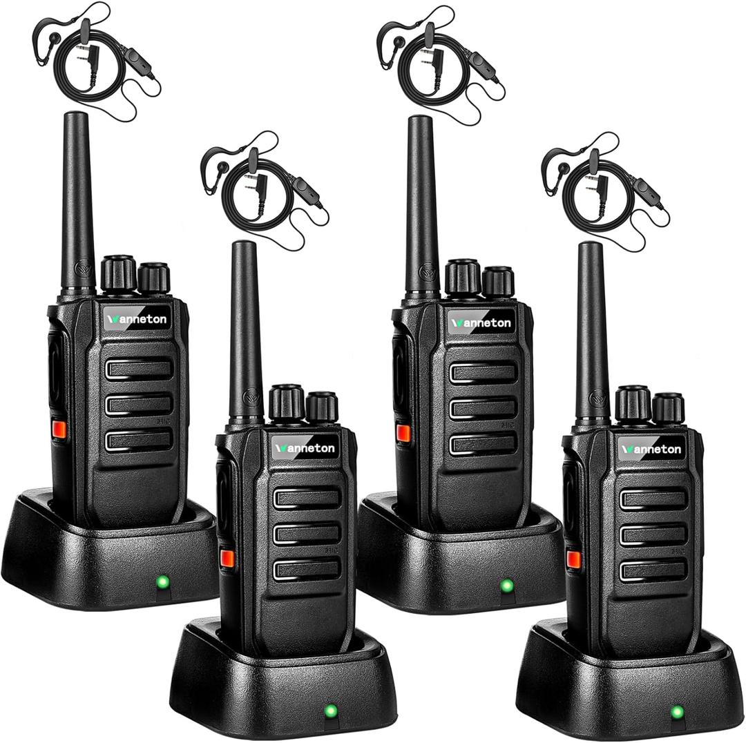 walkie talkies for Adults Long Range,One-Key decoding Copy Frequency,walkie Talkie Compatible with Most Portable Handle Two Way radios 205 Privacy Codes, VOX, Scan, programmable(2 Pack) (W-F1-4)