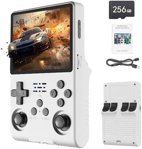R40S PRO 30000 in 1 Handheld Game Console 3.5 inch IPS Screen Retro Game Console 3800mAh Portable Pocket Mini Arcade 45 simulators 256G TF Card