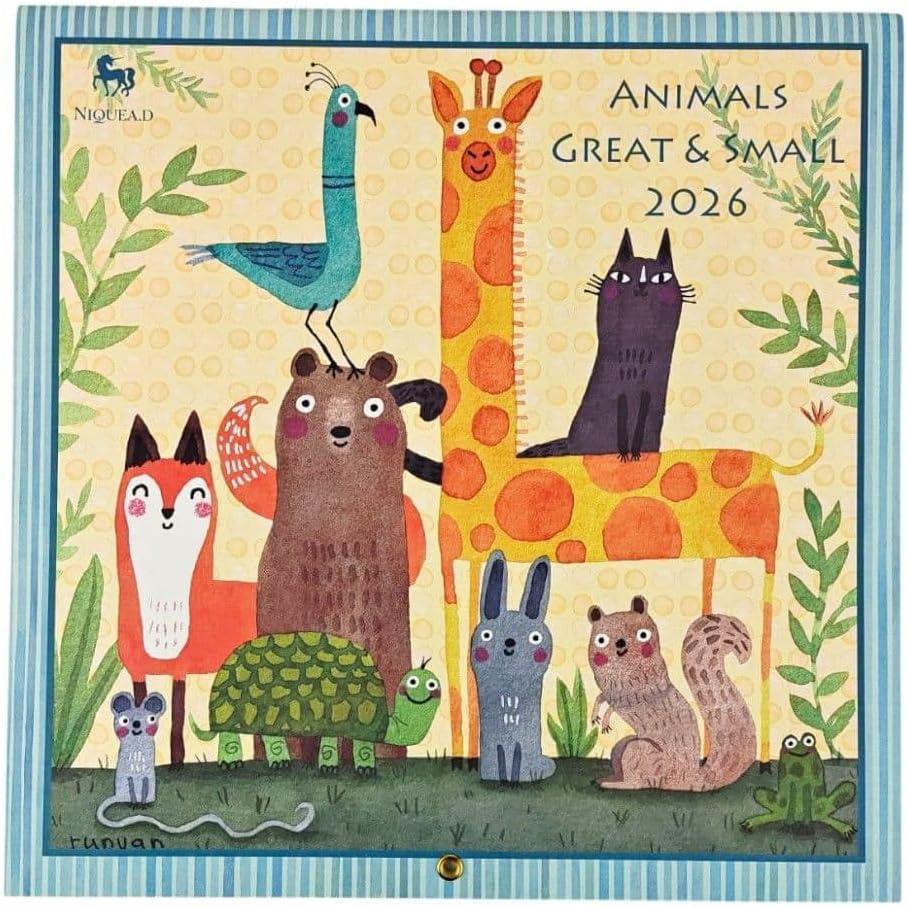 4 x NIQUEA.D, Animals Great and Small 2026 Wall Calendar